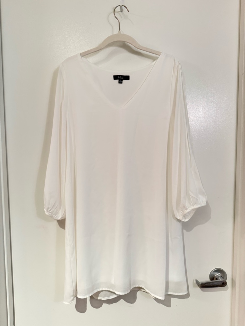 Lulu's Cream V-Neck Mini Dress